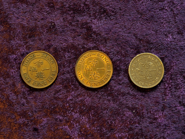 HK 1931,34,38 1 cent
