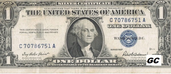US 1 silver dollar