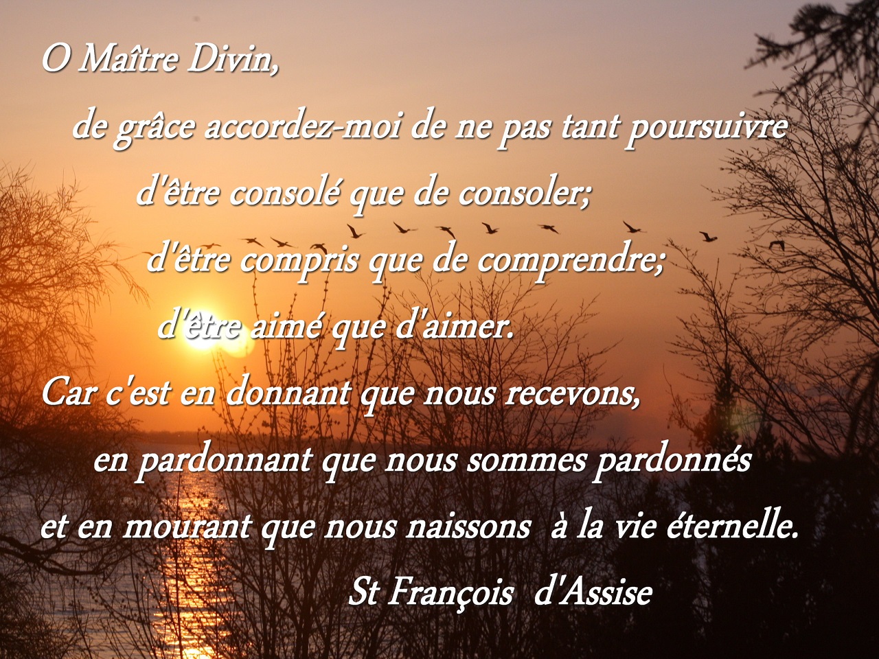 Saint prayer in French