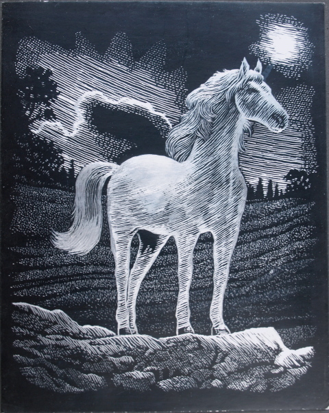 horse engraving